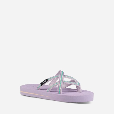 Teva Olowahu Kids' Purple Flip Flops CA28108 Canada Sale